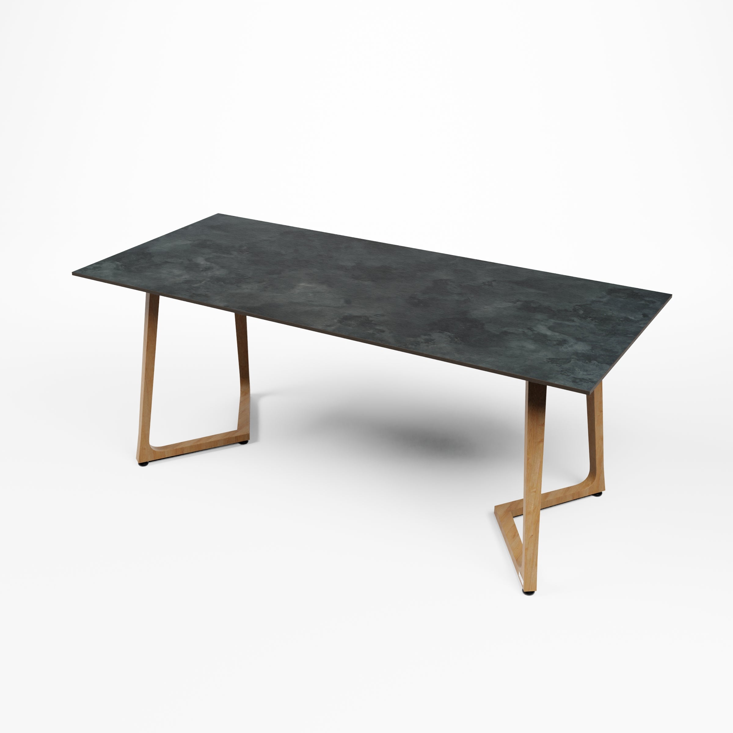Wings Dining Table (6-Seater/ Lava Black) Desert River Rentals